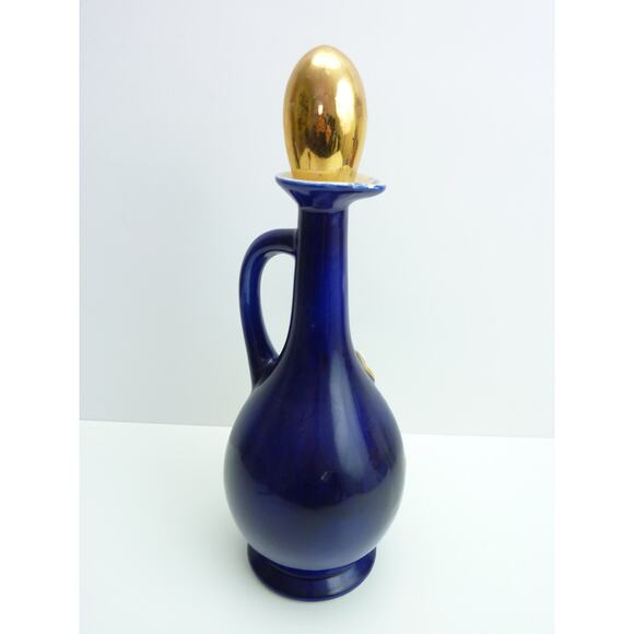 Vintage 1970 Ezra Brooks Wine Fresno Grape Center California Decanter Bottle Jug - Picture 4 of 7